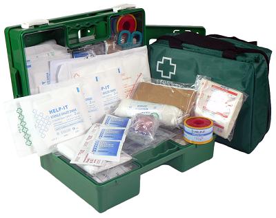 Office 1-15 Person First Aid Kit (Wall Mountable Clip On/Off Box)