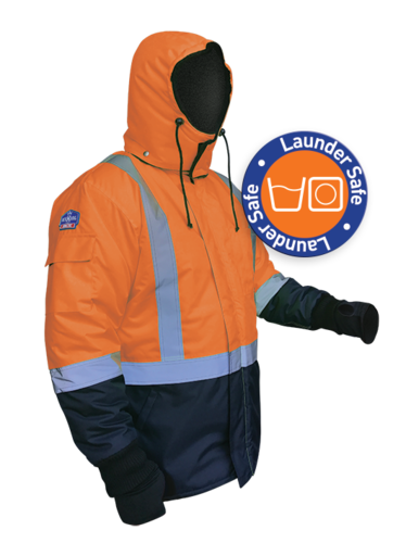 IceKing Orange Navy Launderable Jacket