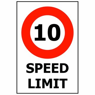 Speed Limit 10 ACM Sign