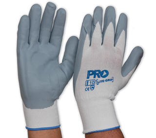 Gloves Extra Flex Grey Foam Nitrile Coated Palm
