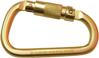 Carabineer oval steel triple locking 25KN