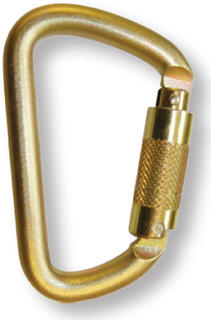 Carabineer steel triple locking off set shape 50KN