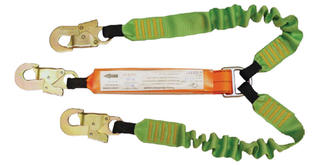 Lanyard Elasticated Double Leg 2m - 3 Double Action hooks