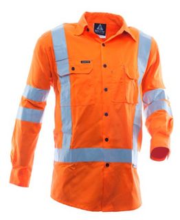 Hi Vis (D+N) L/S 150g Vic Rail Work Shirt