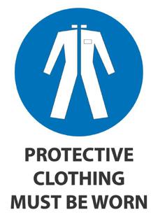 Protective Clothing Must Be Worn 340x240mm