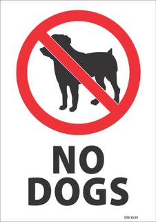 No Dogs 340x240mm