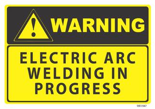 Warning Electric Arc Welding 340x240mm