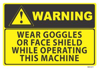 Warning Wear Goggles 340x240mm