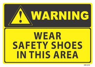 Warning Wear Safety Shoes 340x240mm