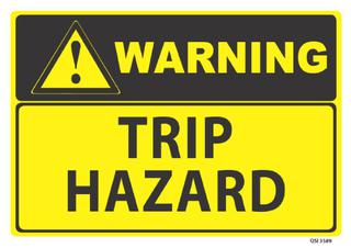 Warning Trip Hazard 340x240mm