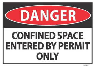 Danger Confined Space 340x240mm