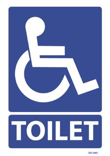 Disabled Toilet ACM Sign 200x200mm