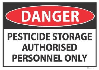 Danger Pestacide Storage 340x240mm