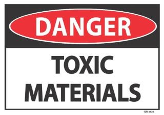 Danger Toxic Materials 340x240mm