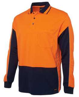 Hi Vis Long Sleeve Gap Polo - Select Colour