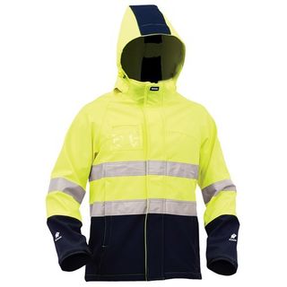 Bison Day Night Soft Shell Rain Jacket Yellow Navy