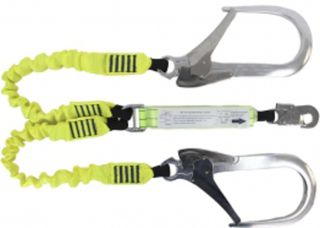 1.8m Twin Leg Shock Lanyard, 1 D/A Hook & 2 Alum Scaffold Hook