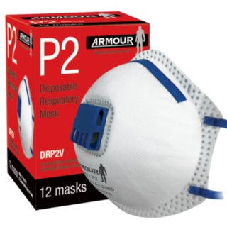 Armour Disposable Respirator Valve Mask P2