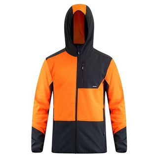 Hooded Sweatshirt Contrast Orange Black