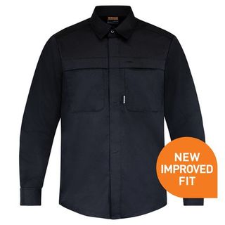 Shirt Polycotton Black Long Sleeve