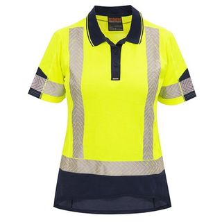 Polo Womans Day Night Quick Dry Cotton backed Yellow Navy