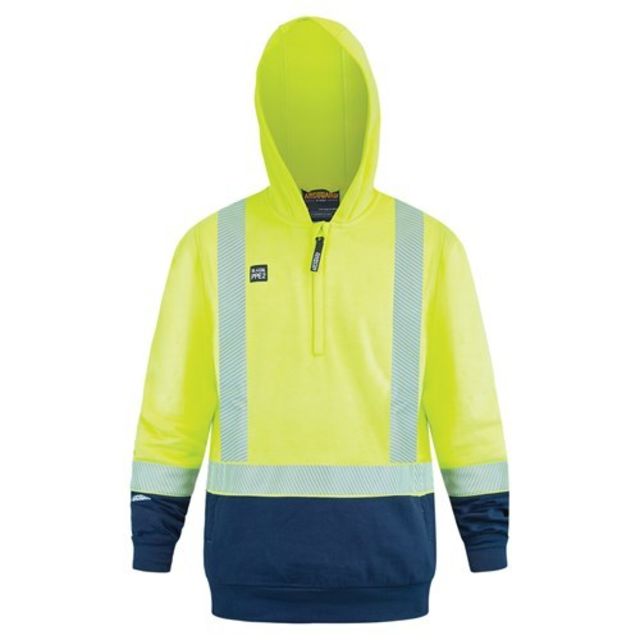 Hooded Sweat Shirt ARCGUARD Inheratex 18.4CAL Day Night Yellow Navy