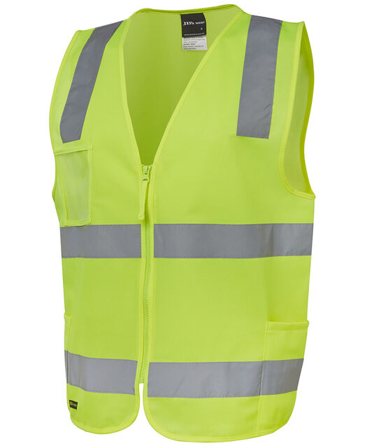 JB's Hi Vis Day Night Zip Safety Vest Lime