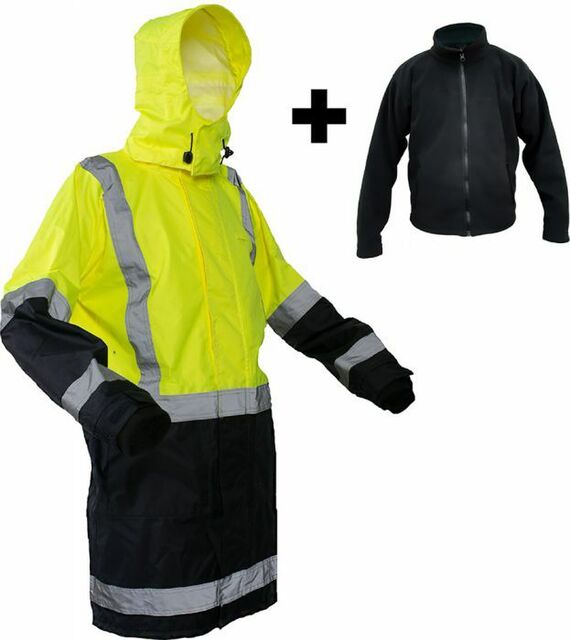Caution StormPro D/N Fleece Lined Jacket Yellow Navy
