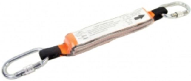 Energy absorbing block with 2 screwgate carabiners