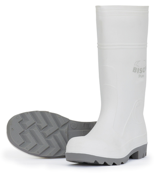 Gumboot Bison Food Safety PVC/Nitrile White