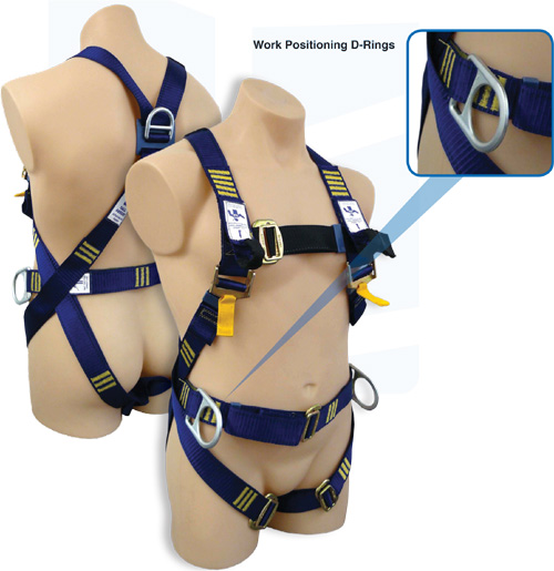 Full Body Harness Waist Belt Work Positioning D-Rings SBE4