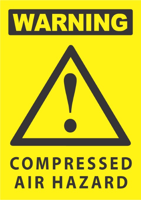Compressed Air Hazard 340x240mm