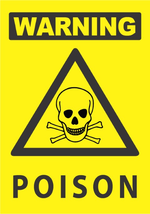 Warning -Poison 340x240mm