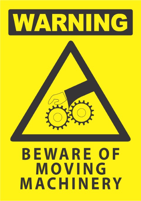 Warning-Beware Of Moving Machinery 340x240mm