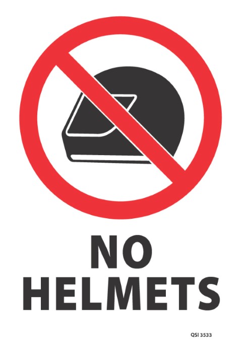 No Helmets 340x240mm