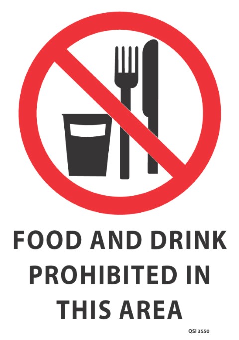 Food Drink Prohibited 340x240mm