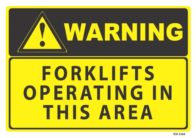 Warning Forklifts Operating 340x240mm