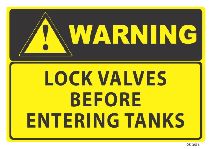 Warning Lock Valves 340x240mm
