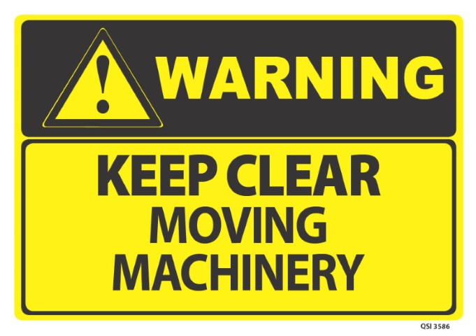 Warning Keep Clear Machinery 340x240mm