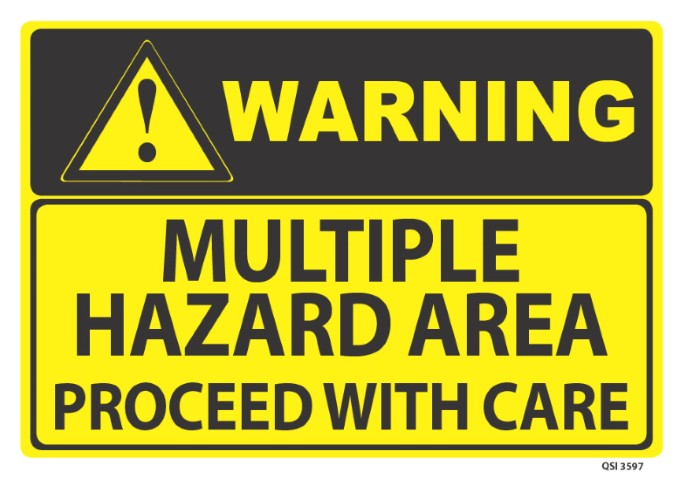 Warning Multiple Hazard 340x240mm