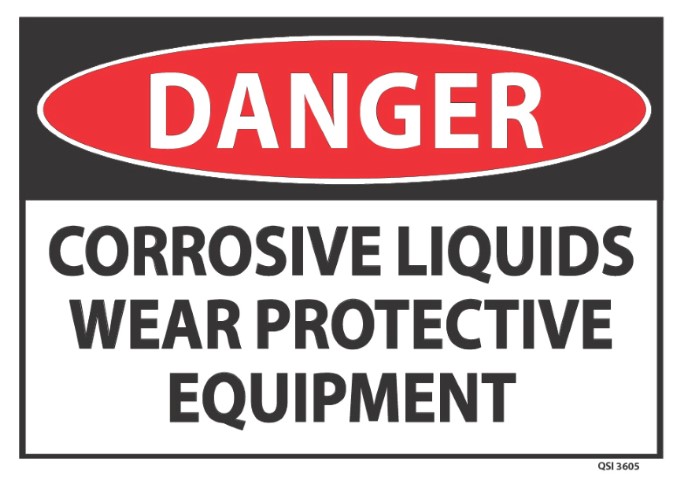 Danger Corrosive Liquids 340x240mm