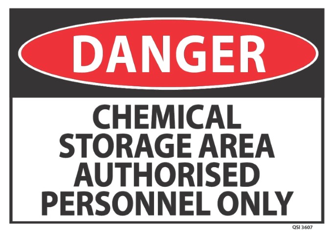 Danger Chemical Storage 340x240mm