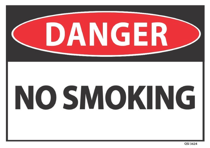 Danger No Smoking 340x240mm