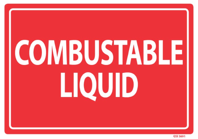 Combustable Liquid 240x240mm