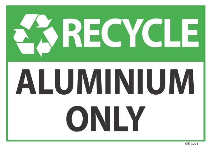 Recycle Aluminium Only 340x240mm