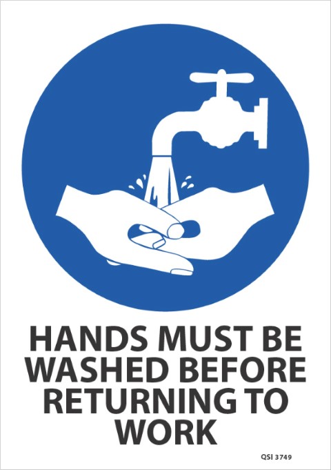 Hands must be washed 340x240mm