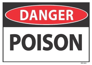 Danger Poison 340x240mm