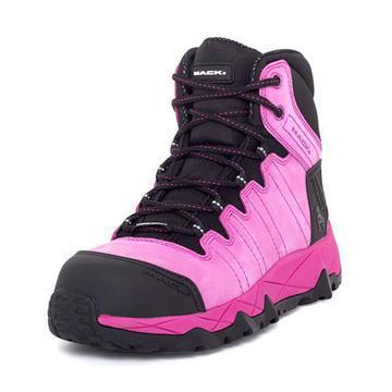 ladies pink work boots