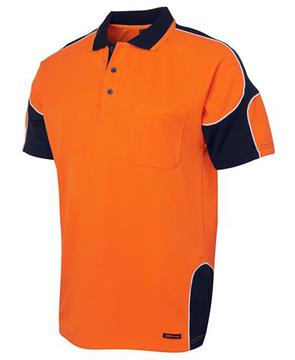 Hi Vis S/S Arm Panel Polo-Select Colour