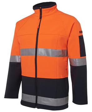 Hi Vis (D+N) Softshell Jacket Orange Navy